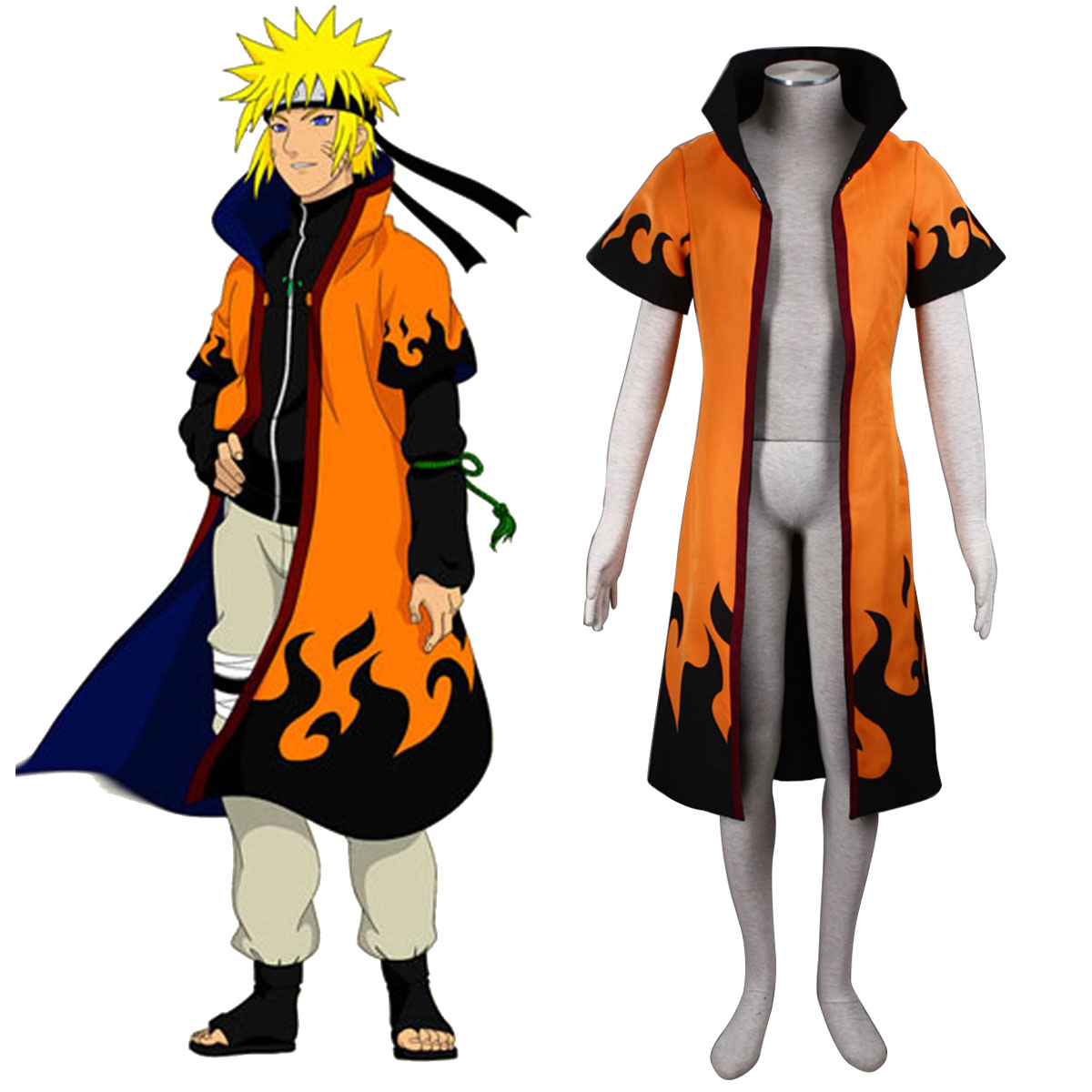 Naruto Sixth Hokage Naruto Uzumaki 4 Cosplay Kostymer Online Butikken