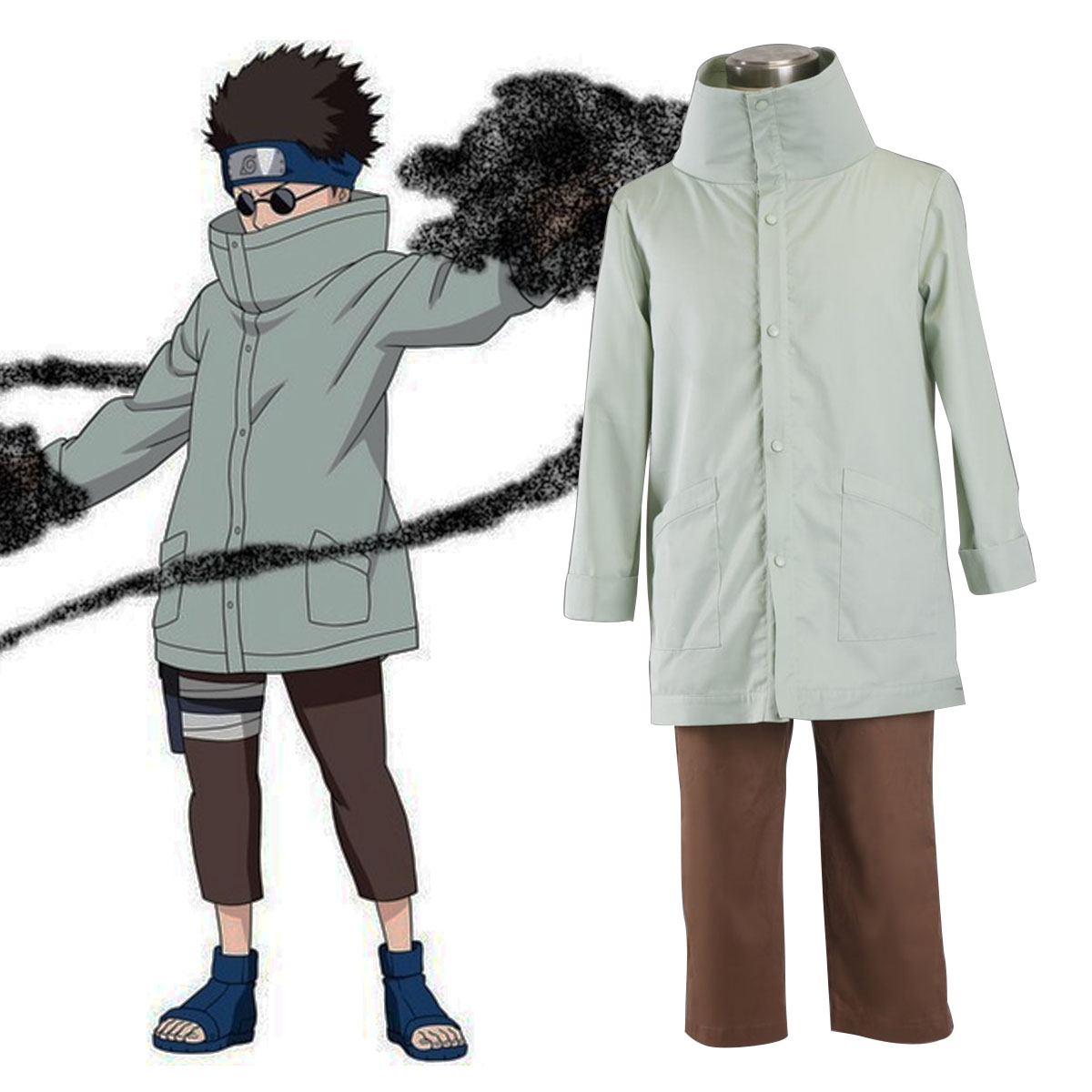 Naruto Aburame Shino 1 Cosplay Kostymer Online Butikken