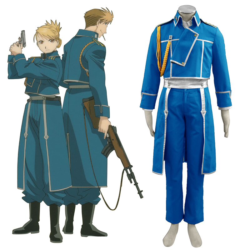 Fullmetal Alchemist Male Military Uniform Cosplay Kostymer Online Butikken