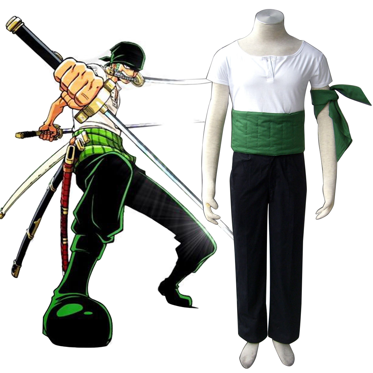 One Piece Roronoa Zoro 1 Cosplay Kostymer Online Butikken