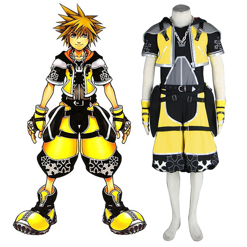 Kingdom Hearts Sora 3 Gul Cosplay Kostymer Online Butikken