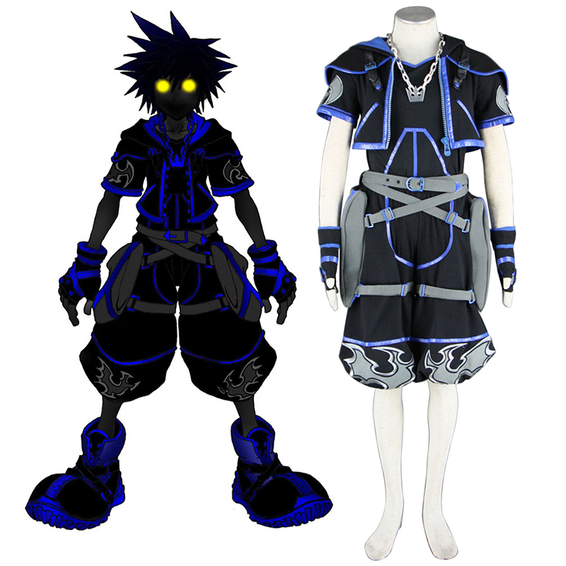 Kingdom Hearts Sora 4 Svart Cosplay Kostymer Online Butikken