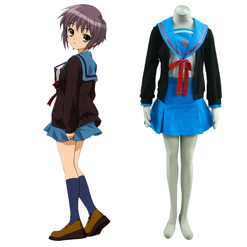 Haruhi Suzumiya Nagato Yuki 1 Cosplay Kostymer Online Butikken