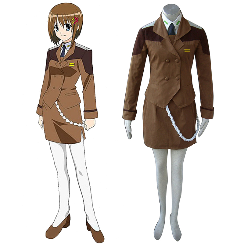 Magical Girl Lyrical Nanoha Hunn Military Uniform Cosplay Kostymer Online Butikken