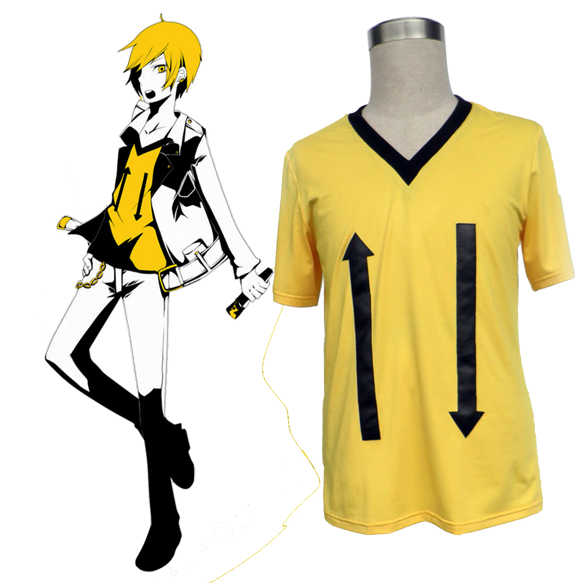 Durarara!! Kida Masaomi 1 T-Skjorte Cosplay Kostymer Online Butikken