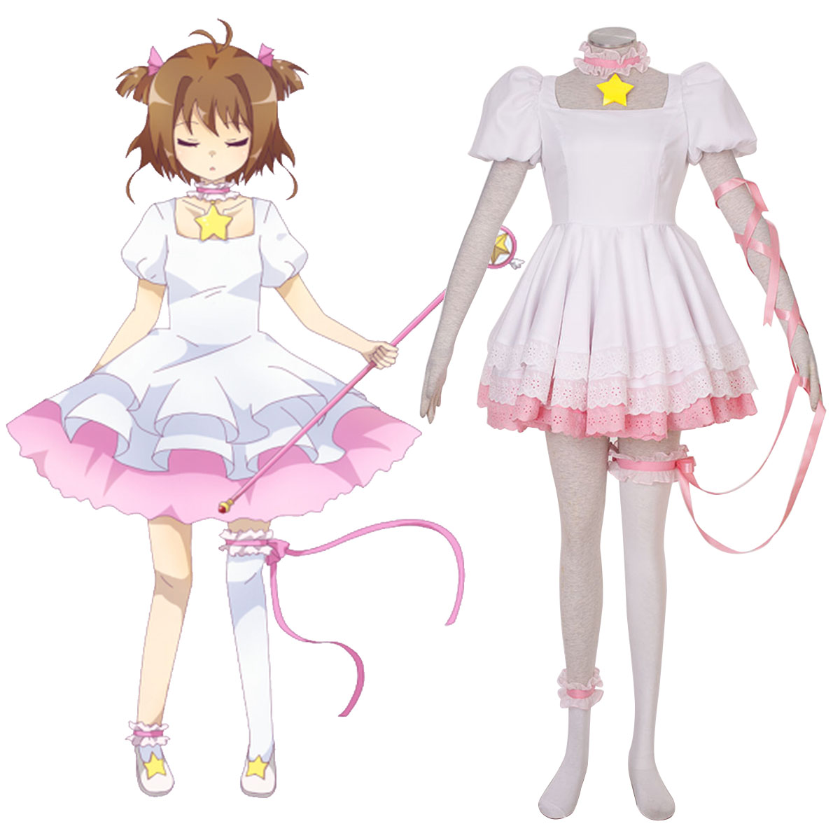 Cardcaptor Sakura Kinomoto Sakura 3 Cosplay Kostymer Online Butikken