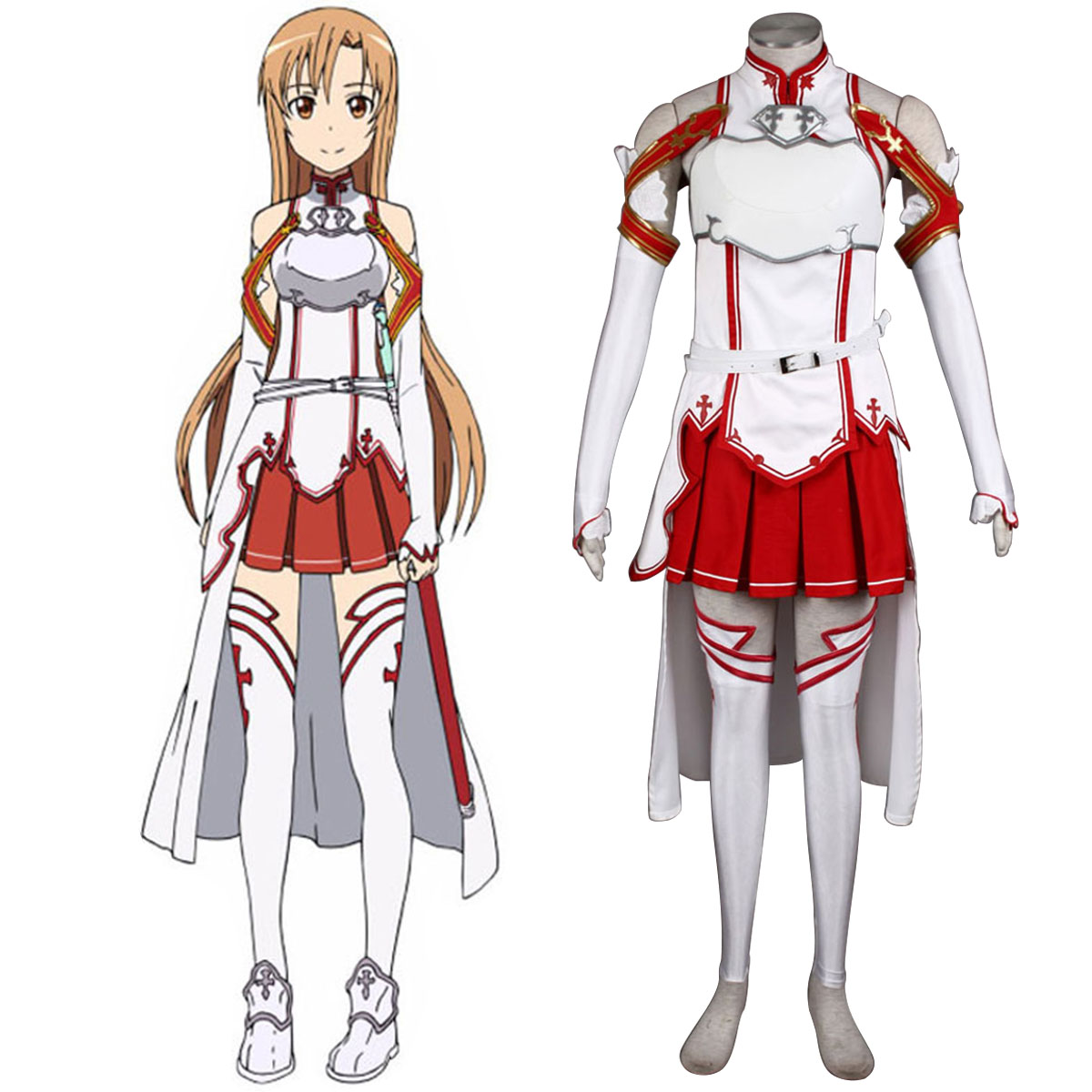 Sword Art Online Asuna 1 Cosplay Kostymer Online Butikken