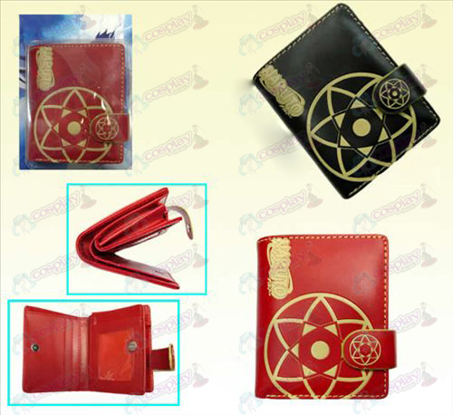 Naruto Sasuke kaleidoskop tofarget lær lommeboken (a)