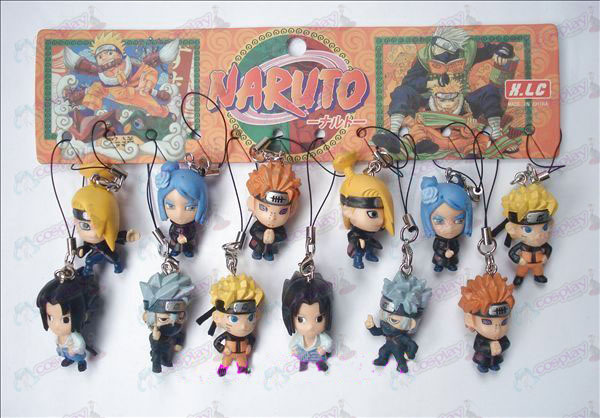 12 Naruto Doll Machine Rope (12 / sett)