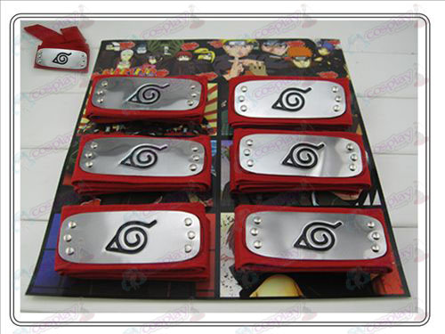 Naruto Konoha rødt pannebånd montert 6