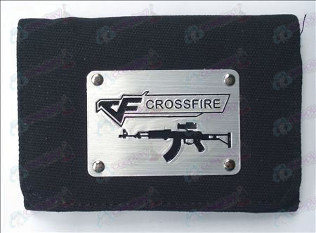 CrossFire Tilbehør Hvit Canvas lommebok (svart)