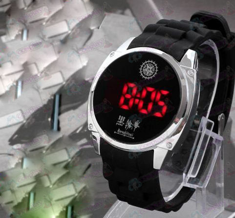 Svart Butler Tilbehør Compact logo LED berøringsskjerm ur