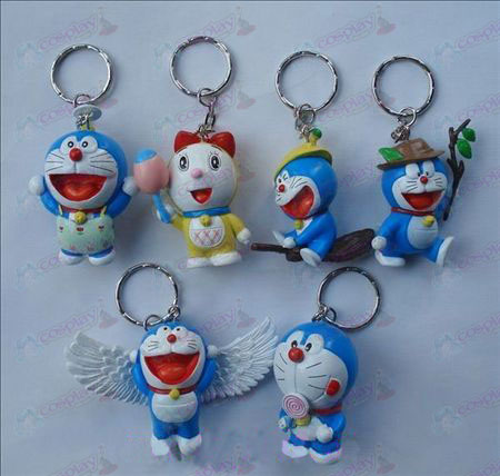 6 Doraemon dukke nøkkelring
