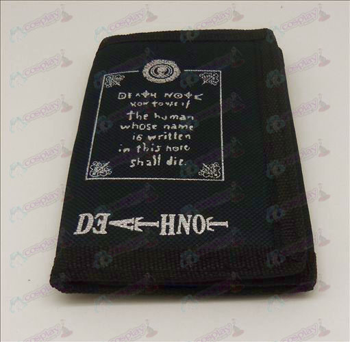 Canvas lommebok (Death Note Tilbehør Tekst 1)