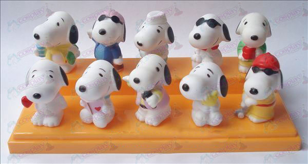 10 Snoopy dukke plast dam