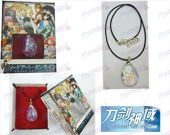 Sword Art Online Tilbehør Yui White Crystal Heart Necklace Box