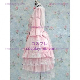 Skreddersydd Pink Gothic Lolita Cosplay Kostymer