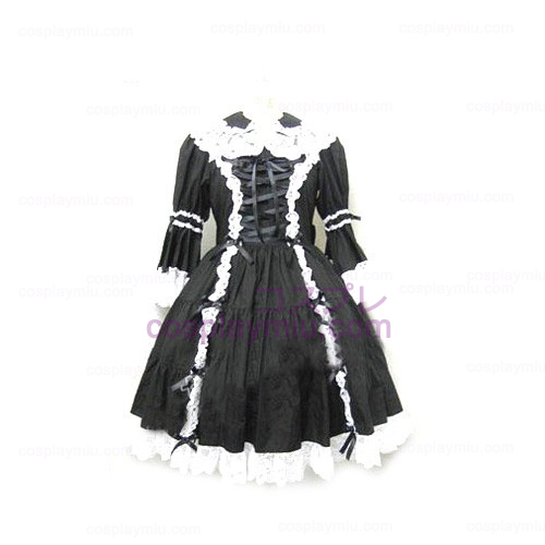 Elegant Burgund langermet kjole Lolita Cosplay Kostymer