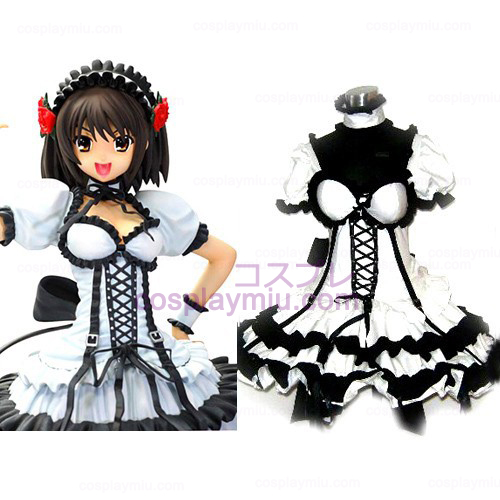 Haruhi Suzumiya Black Dress Lolita Cosplay Kostymer