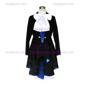 Kuroshitsuji Ciel Phantomhive Black & Blue Lolita Cosplay Kostymer