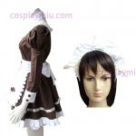 Brown Gothic Lolita Cosplay Kostymer