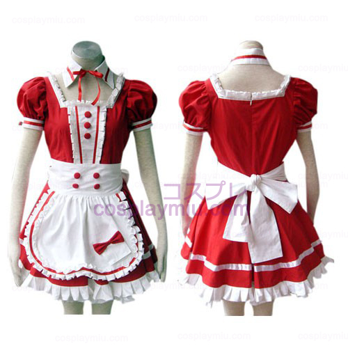 Red Gothic Lolita Cosplay Kostymer