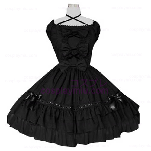 Svart puffermer Classic Lolita Cosplay Dress