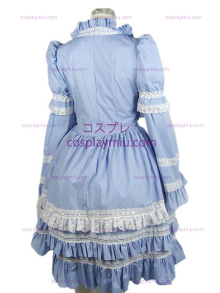 Lolita cosplay kostyme (lys blå)