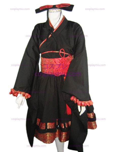 Gothic Lolita japansk SD svart cosplay kostyme