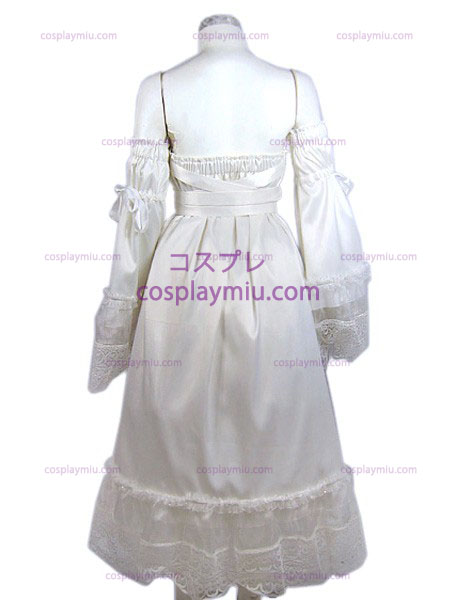 hvit billig Lolita cosplay kostyme