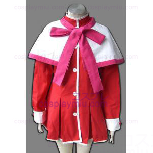 Kanon jente Pink Edge Scarf Uniform Cosplay Kostymer