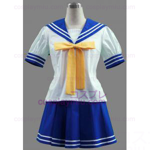 Lucky Star Sakura School Girl Summer School Uniform Cosplay kostyme