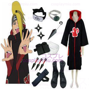 Naruto Akatsuki Deidara og teamet Akatsuki Cosplay Kostymer