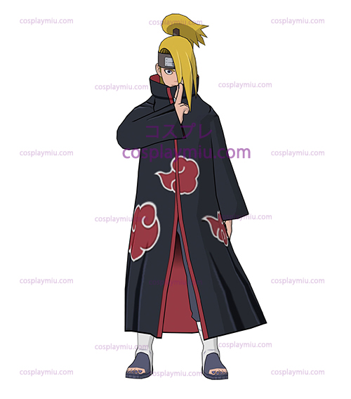 Naruto Akatsuki Deidara og teamet Akatsuki Cosplay Kostymer