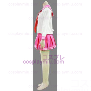Lucky Star Sakura School Girl Winter skoleuniform cosplay kostyme