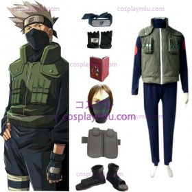 Naruto hatterake Kakashi Deluxe Cosplay Kostymer og tilbehør Set