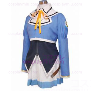 Pia Carrot blå uniform cosplay kostyme