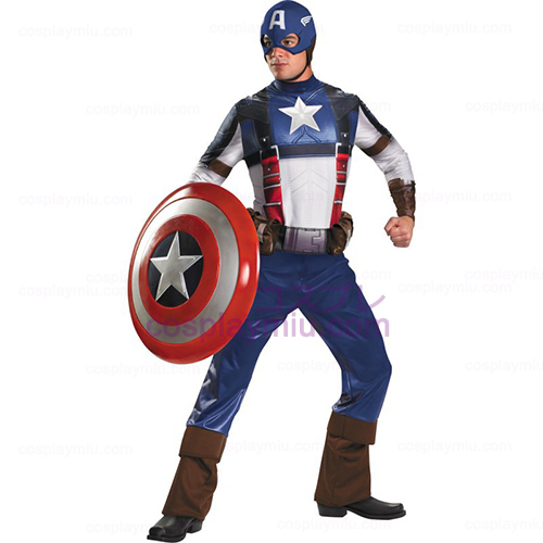 Captain America Movie - Captain America Deluxe Adult Kostymer