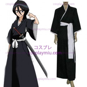 Bleach Kuchiki Rukia Soul Reaper Svart Uniform Cosplay Kostymer