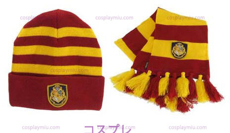 Harry Potter Galtvort-strikke lue og skjerf Set