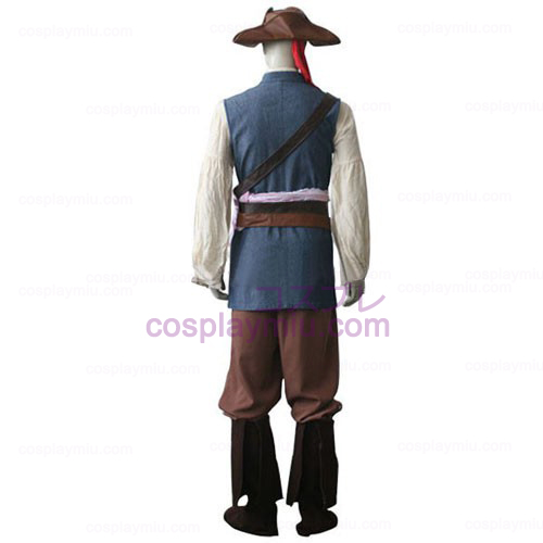 Pirates of the Caribbean Captain Jack Sparrow Cosplay Kostymer
