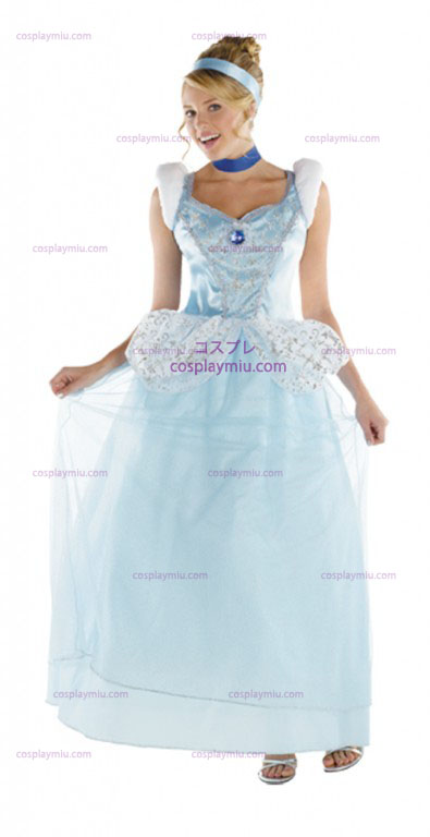 Womens Disney Deluxe Cinderella Kostymer