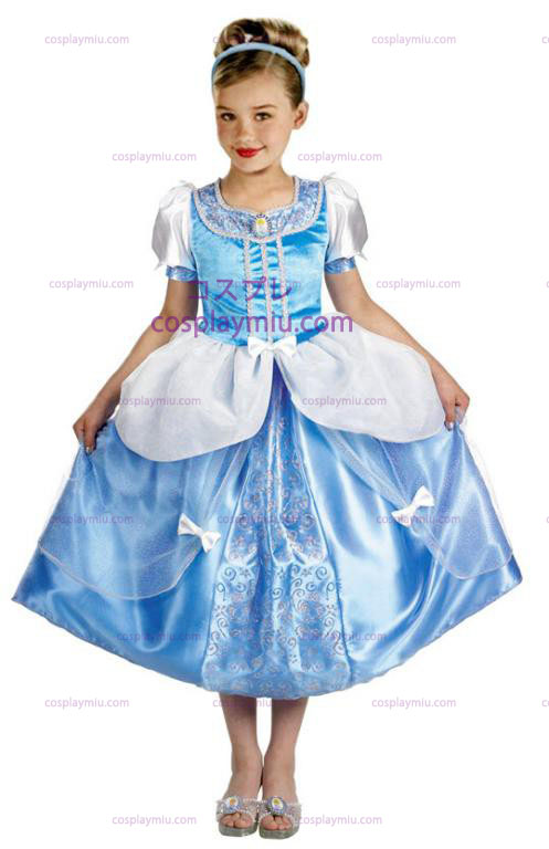 Cinderella Deluxe Childrens Halloween kostyme i størrelse (4-6x)