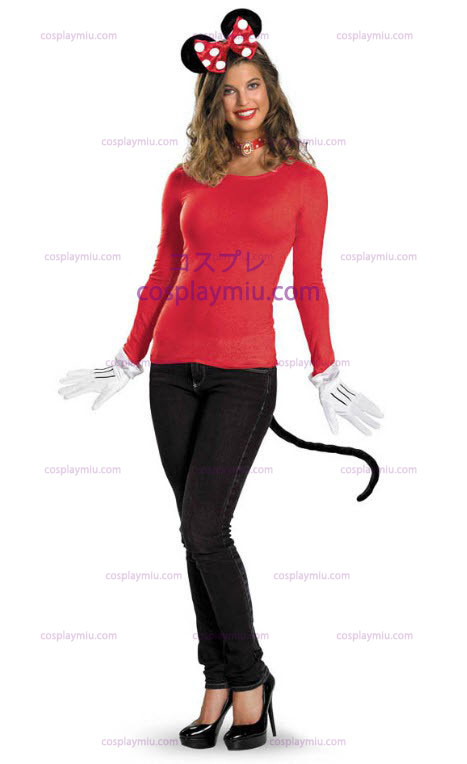 Red Minnie Mus Adult Kostymer Kit