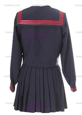 Deep Blue lange ermer Sailor Skoleuniform