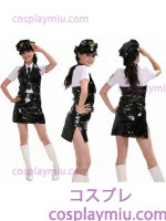 Naugthty Emalje Lady Police Kostymer Svart