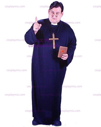 Mens Plus Size Priest Kostymer