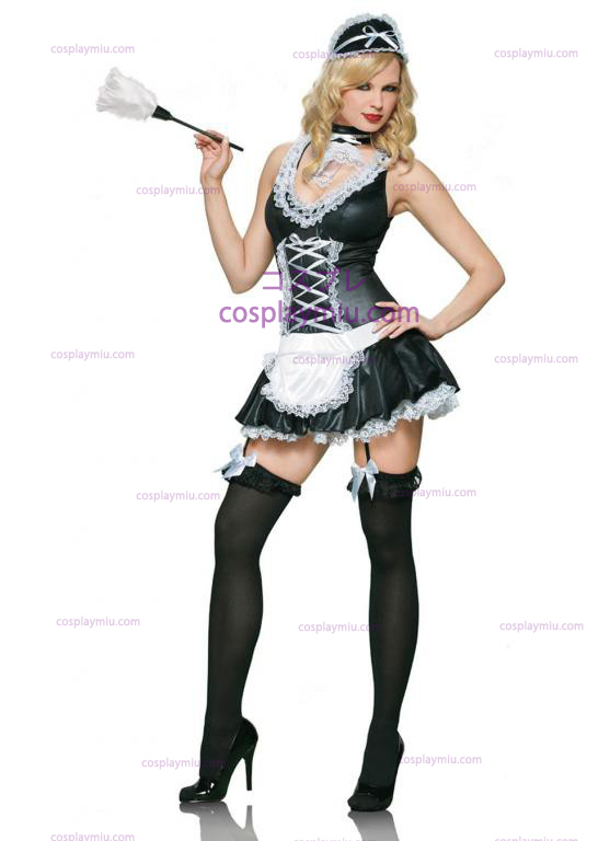 4pc Naughty French Maid Sexy Adult Kostymer