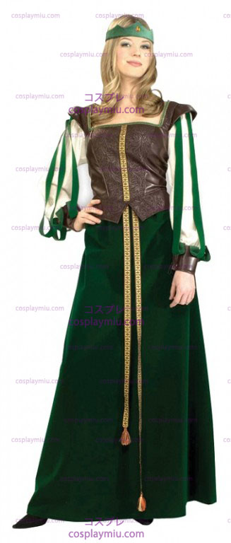 Grønn Maid Marian Adult Kostymer