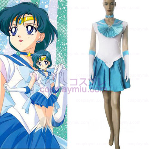 Sailor Moon Sailor Merkury Cosplay Kostymer